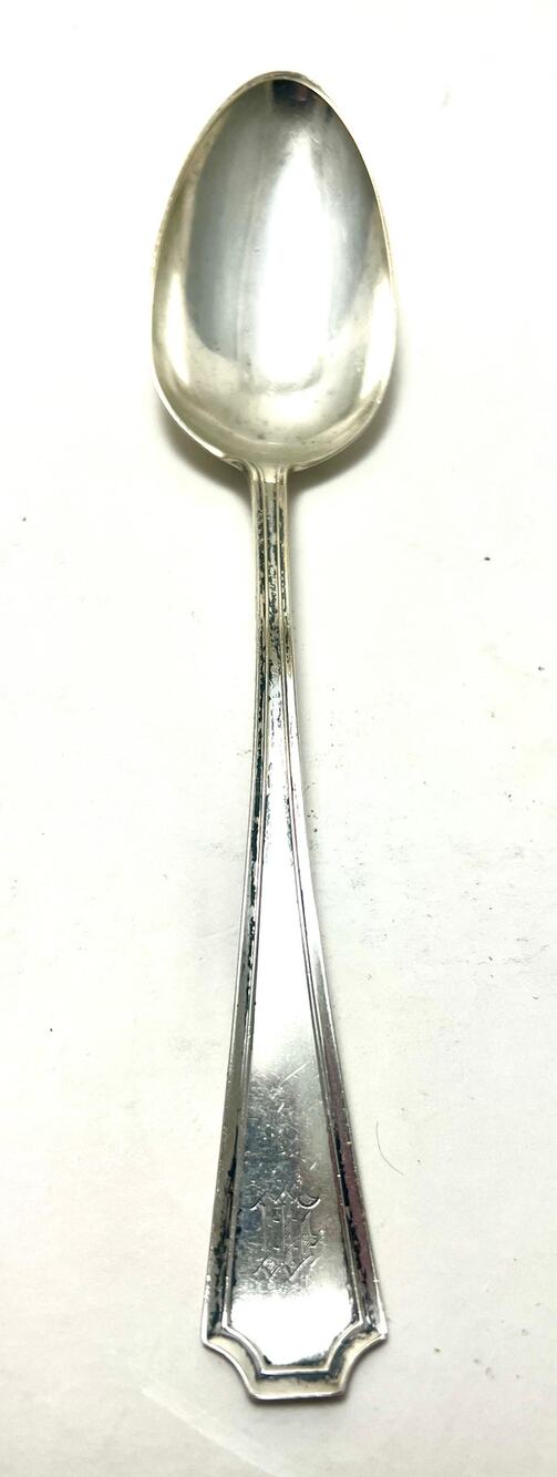 1910 Fairfax Gorham for Carter Bros Sterling 8.5" Serving Spoon Monogrammed W